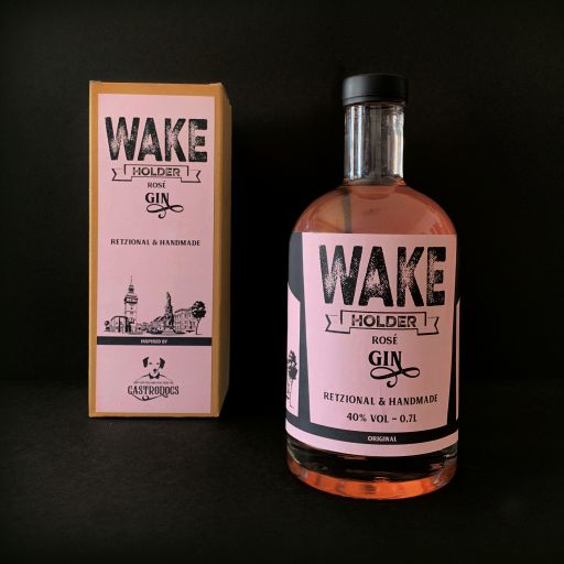 Wakeholder Rosé Gin Flasche & Verpackung